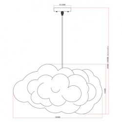 CHMURA 50 MAŁA - LAMPA WISZĄCA     P9043-50